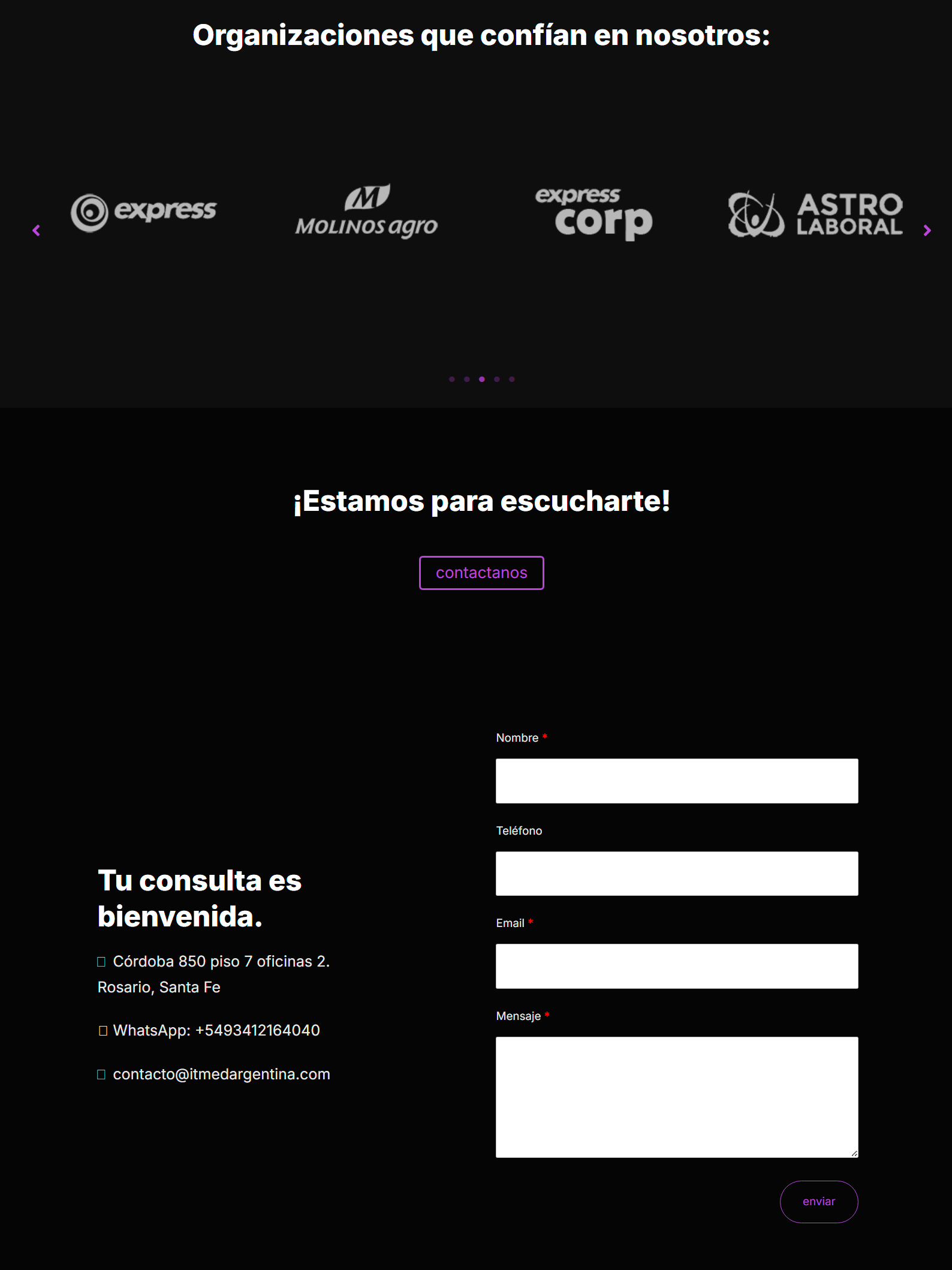 ITMeD — Clientes y contacto